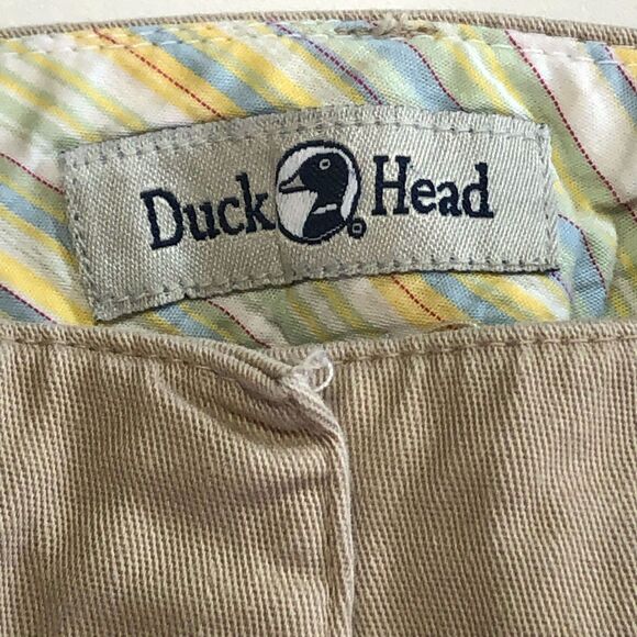 Duck Head Stretch Chino Pants Women 6 Cream Mid-Rise - Picture 6 of 7